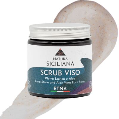 Scrub Viso con Aloe Vera, Estratto di Mela, Olio di Mandorle, Oli Essenziali di Arancio e Limone. Ideale per pelli sensibili esfolianti, idratanti e detergenti