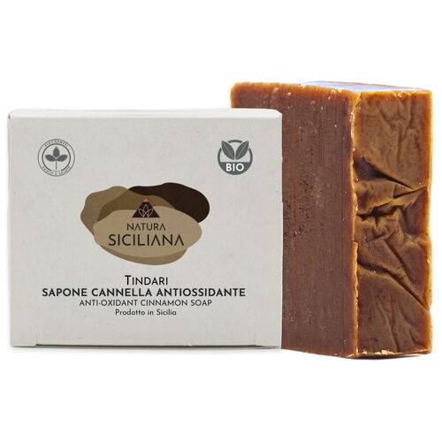 Organic Regenerating Solid Soap/Body Wash with Cinnamon. Vegan, Handmade, Made In Italy