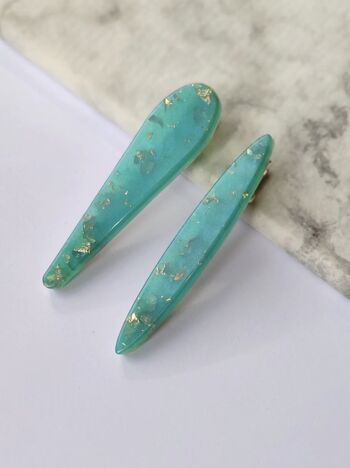 MINIMAL RESIN - Set of 2 Hair Clips 7