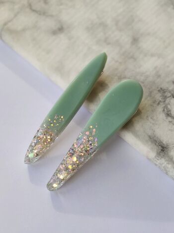 MINIMAL RESIN - Set of 2 Hair Clips 10