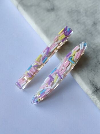 MINIMAL RESIN - Set of 2 Hair Clips 11