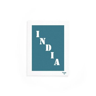 Affiche "Inde" bleue