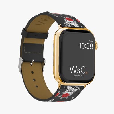 Apple Watch Strap (Gold Stainless Steel Adapters) - WsC® Ancient Roses