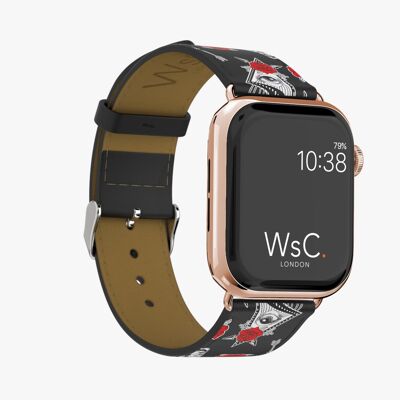 Apple Watch Strap (Rose Gold Stainless Steel Adapters) - WsC® Ancient Roses