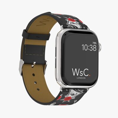 Apple Watch Strap (Silver Stainless Steel Adapters) - WsC® Ancient Roses