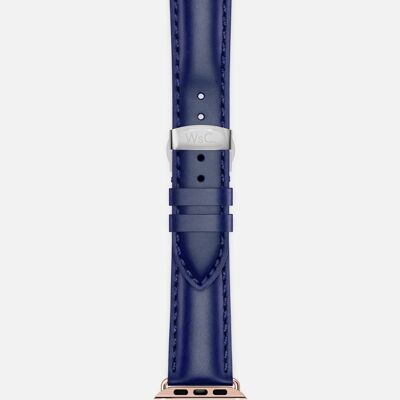 Apple Watch Strap (Rose Gold Stainless Steel Adapters) - WsC® Defiant Blue
