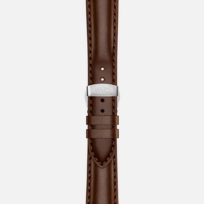 Apple Watch Strap (Gold Stainless Steel Adapters) - WsC® Defiant Dark Brown