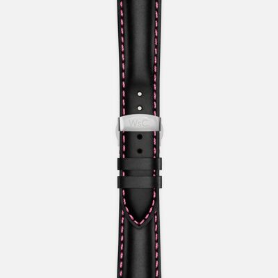 Apple Watch Strap (Space Black Adapters) - WsC® Defiant Pink Stitch Edition