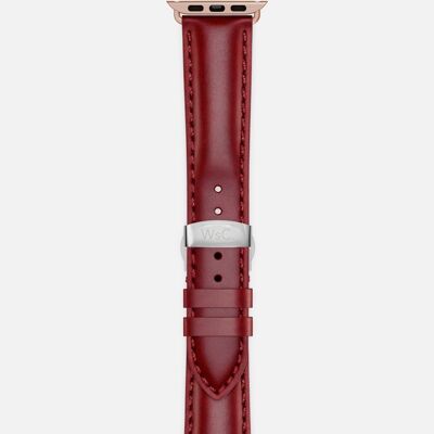 Apple Watch Strap (Rose Gold Aluminium Adapters) - WsC® Defiant Red