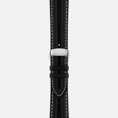 Apple Watch Strap (Silver Stainless Steel Adapters) - WsC® Falcon Black