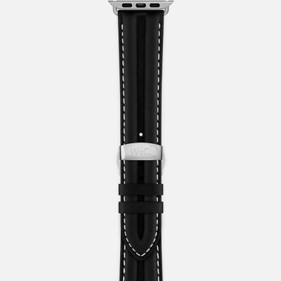 Apple Watch Strap (Silver Aluminium Adapters) - WsC® Falcon Black