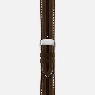 Apple Watch Strap (Silver Stainless Steel Adapters) - WsC® Falcon Brown