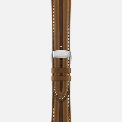 Apple Watch Strap (Gold Stainless Steel Adapters) - WsC® Falcon Tan