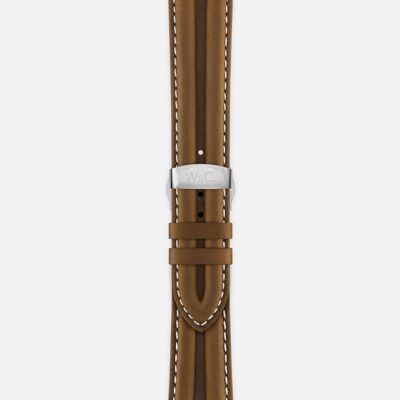 Apple Watch Strap (Rose Gold Stainless Steel Adapters) - WsC® Falcon Tan