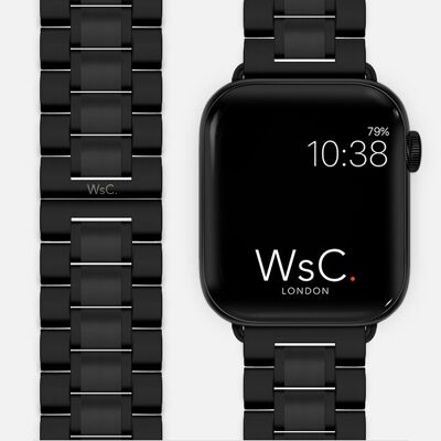 Apple Watch Strap Bracelet Stainless Steel - Black - WsC® Fury