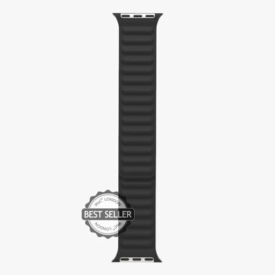 Apple Watch Strap Leather Link - Black