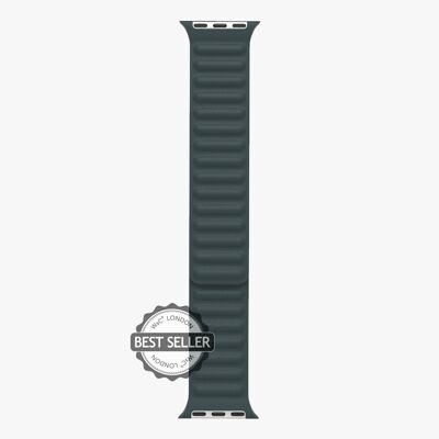 Apple Watch Strap Leather Link - Forest Green