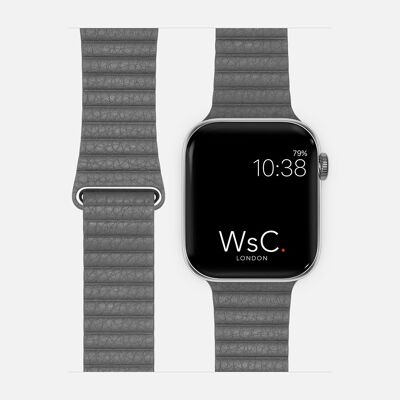 Apple Watch Strap Leather Loop - Grey