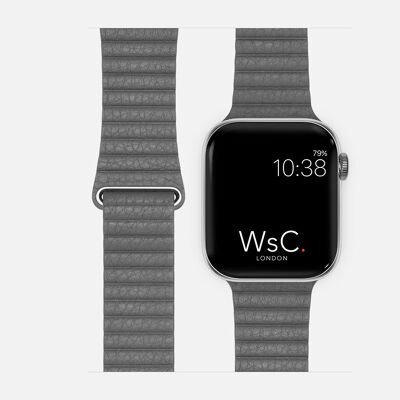 Apple Watch Strap Leather Loop - Grey