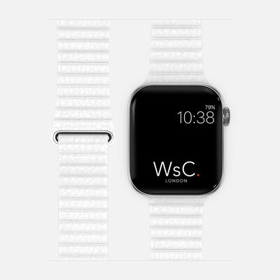 Apple Watch Strap Leather Loop - White