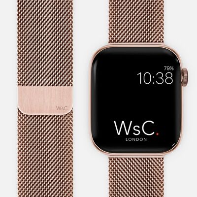 Apple Watch Strap Milanese / Mesh Loop - Rose Gold