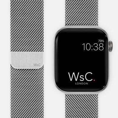 Apple Watch Strap Milanese / Mesh Loop – Silver