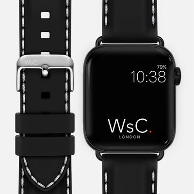 Apple Watch Strap (Space Black Adapters) - WsC® Nautilus Black
