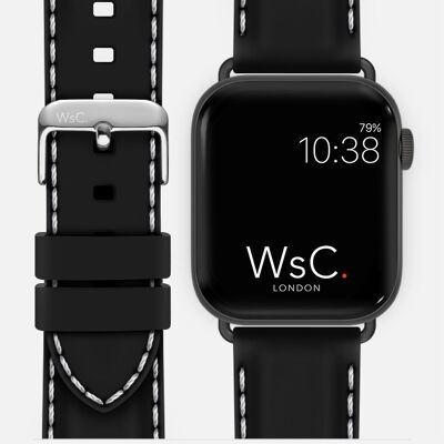 Apple Watch Strap (Space Grey Adapters) - WsC® Nautilus Black