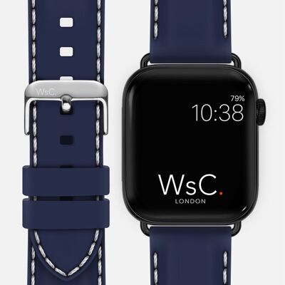 Apple Watch Strap (Graphite Adapters) - WsC® Nautilus Blue