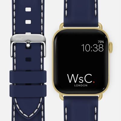 Apple Watch Strap (Gold Aluminium Adapters) - WsC® Nautilus Blue