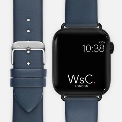 Apple Watch Strap (Space Black Adapters) - WsC® Oxford Blue