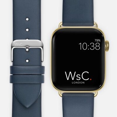 Apple Watch Strap (Gold Stainless Steel Adapters) - WsC® Oxford Blue