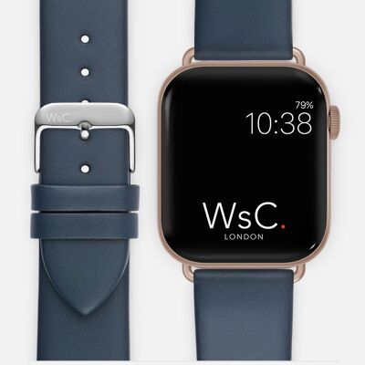 Apple Watch Strap (Rose Gold Aluminium Adapters) - WsC® Oxford Blue