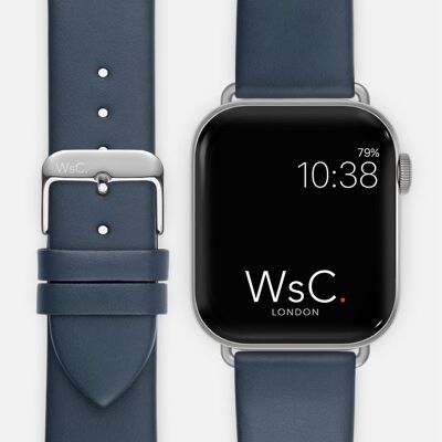 Apple Watch Strap (Silver Aluminium Adapters) - WsC® Oxford Blue