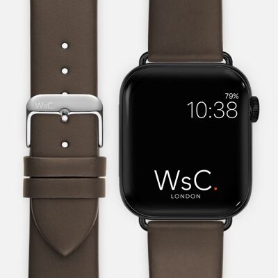 Apple Watch Strap (Space Black Adapters) - WsC® Oxford Brown