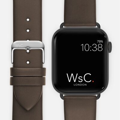 Apple Watch Strap (Space Grey Adapters) - WsC® Oxford Brown