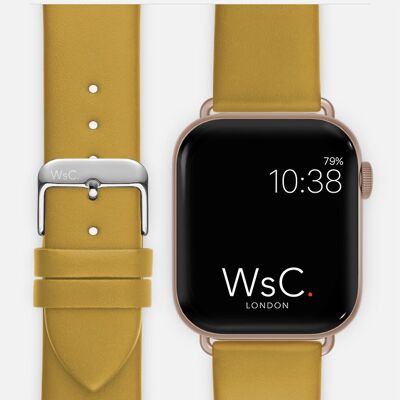 Apple Watch Strap (Rose Gold Aluminium Adapters) - WsC® Oxford Yellow