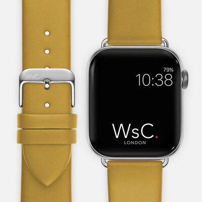 Apple Watch Strap (Silver Stainless Steel Adapters) - WsC® Oxford Yellow