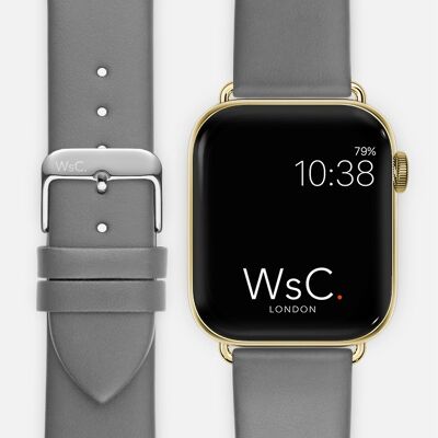 Apple Watch Strap (Gold Stainless Steel Adapters) - WsC® Oxford Grey