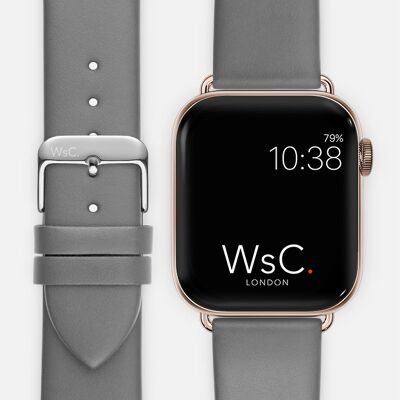 Apple Watch Strap (Rose Gold Stainless Steel Adapters) - WsC® Oxford Grey