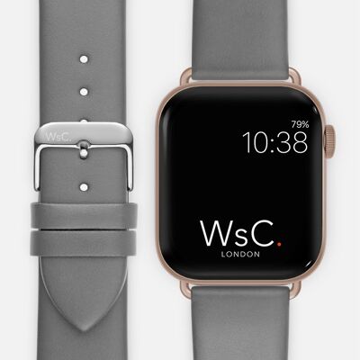 Apple Watch Strap (Rose Gold Aluminium Adapters) - WsC® Oxford Grey
