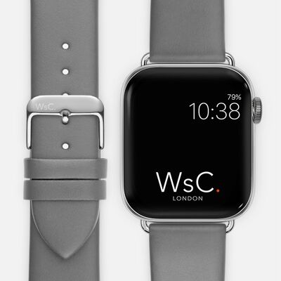 Apple Watch Strap (Silver Stainless Steel Adapters) - WsC® Oxford Grey