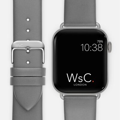 Apple Watch Strap (Silver Aluminium Adapters) - WsC® Oxford Grey
