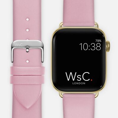 Apple Watch Strap (Gold Stainless Steel Adapters) - WsC® Oxford Pink