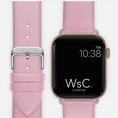 Apple Watch Strap (Rose Gold Aluminium Adapters) - WsC® Oxford Pink