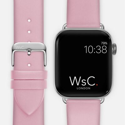 Apple Watch Strap (Silver Stainless Steel Adapters) - WsC® Oxford Pink