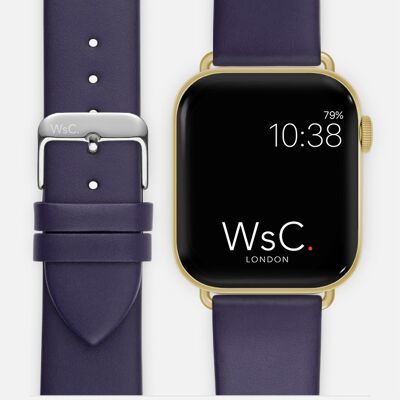 Apple Watch Strap (Gold Aluminium Adapters) - WsC® Oxford Purple