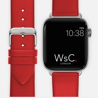 Apple Watch Strap (Titanium Adapters) - WsC® Oxford Red