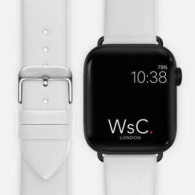 Apple Watch Strap (Graphite Adapters) - WsC® Oxford White