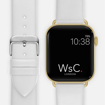 Apple Watch Strap (Gold Aluminium Adapters) - WsC® Oxford White